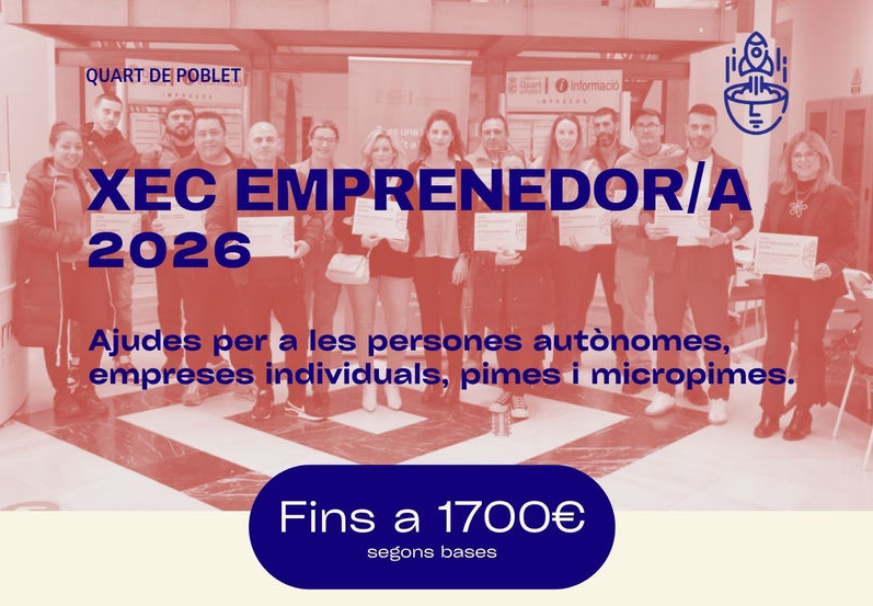Subvención municipal Quart de Poblet (Cheque Emprendedor 2026)